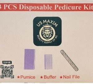 US Maxim Disposable Pedicure Kit Without Toe Separator 3in1 200pcs/Case