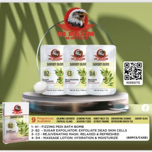 US Maxim 4 Step Pedicure Case- Savory Olive (50PCS/ 1 CASE)