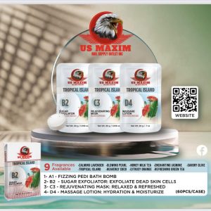 US Maxim 4 Step Pedicure Case- Tropical Island (50PCS/ 1 CASE)