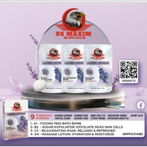 US Maxim 4 Step Pedicure Case- Calming Lavender (50PCS/ 1 CASE)
